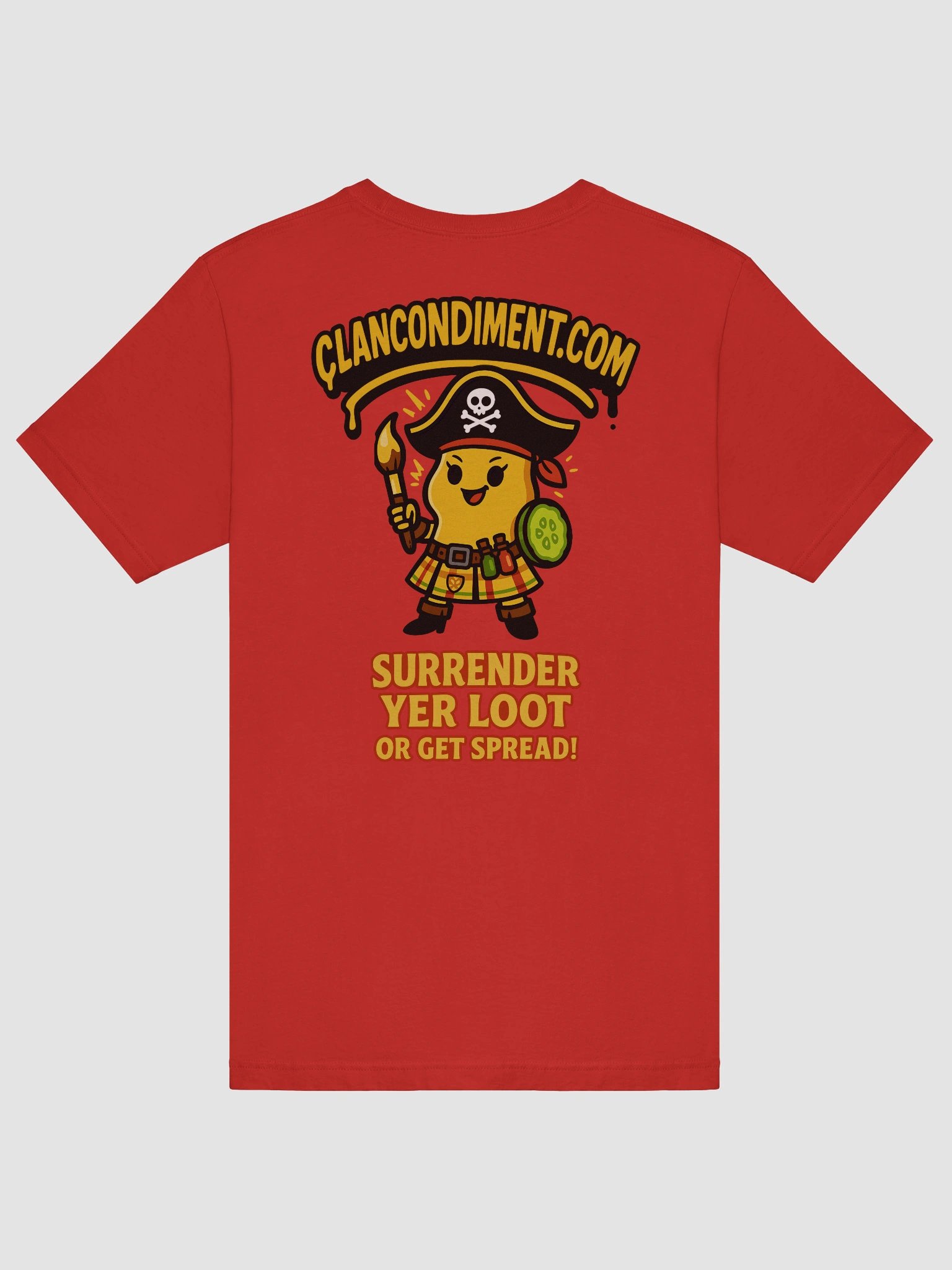 Mustard Marauder Tee | Surrender Yer Loot or Get Spread! product image (6)