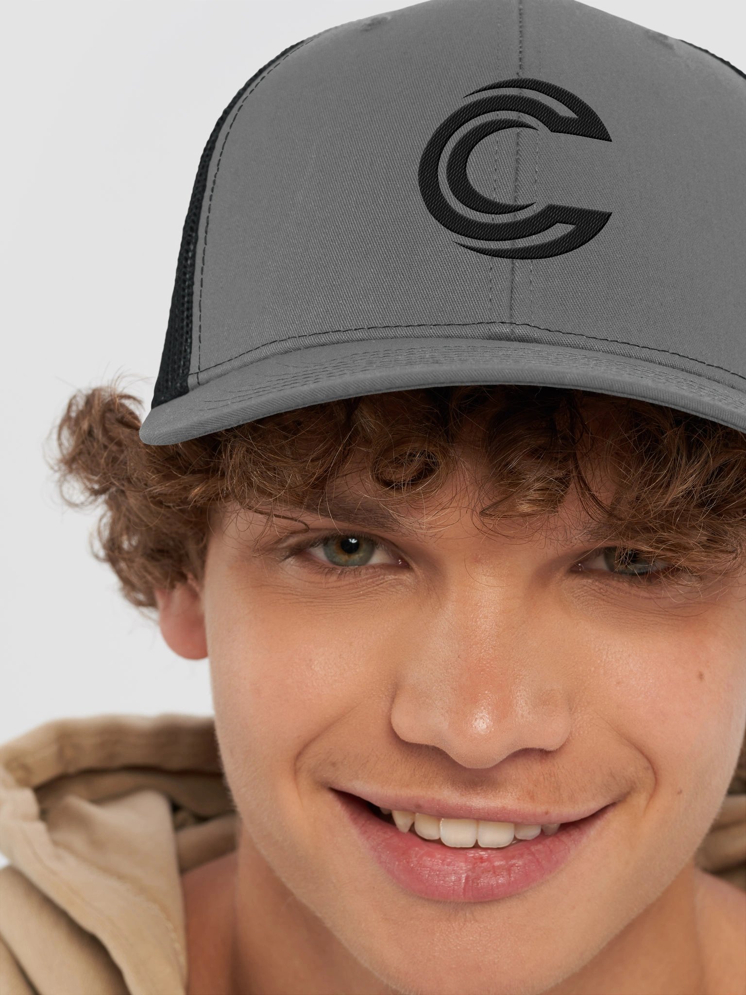 Cocoa Crusty Trucker Cap - Muted (Black Logo) | GEN 1 product image (8)