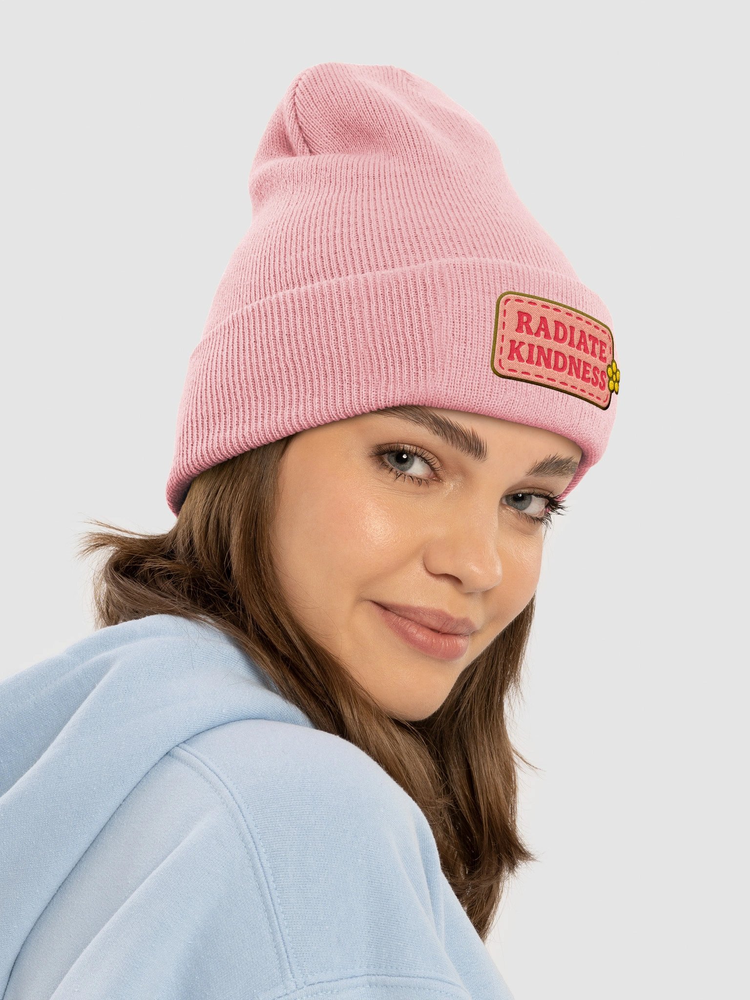 🌸 “Radiate Kindness” Positive Vibes Beanie product image (4)