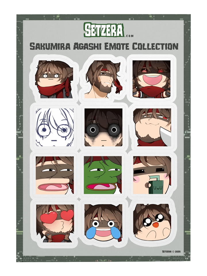 Sakumira Agashi Emote Collection Sticker Pack product image (1)