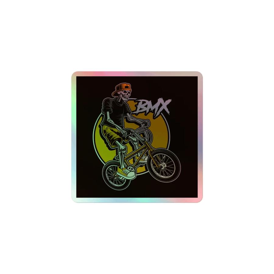 Skeleton BMX Holographic Sticker Sheet product image (1)