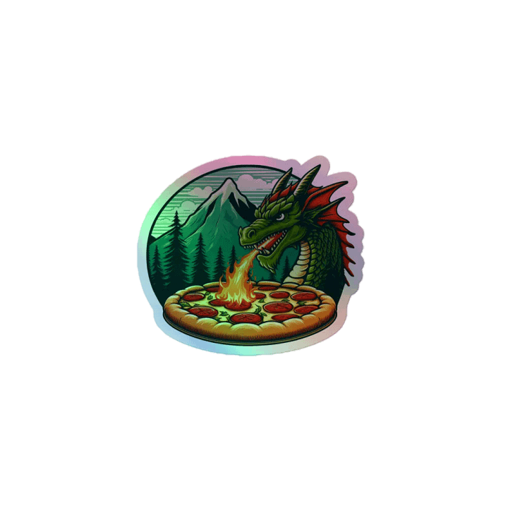 Dragon's Fiery Feast Holographic Sticker Sheet product image (1)