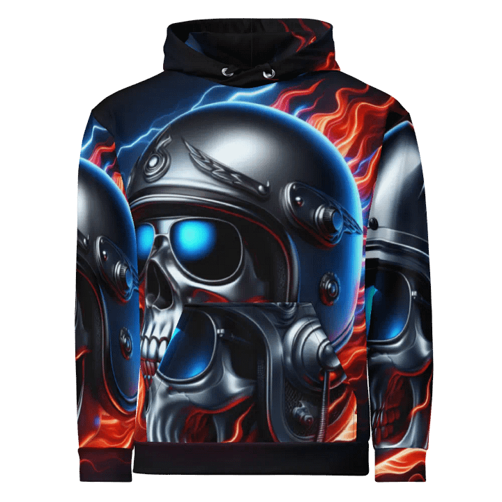 Winged Skull Intensity - Unisex Skull Hoodie #49 product image (1)