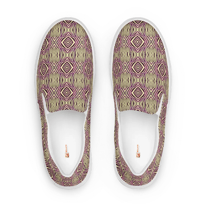 Zebra Collection in Pink-Yellow -Women's Slip-On Canvas Shoes product image (2)