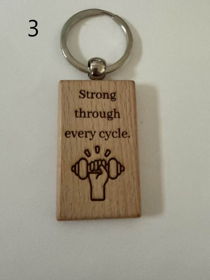 Wooden Engraved Illness Awareness Keychains | Chronic Pain, Cancer, & More  (4) product image (3)