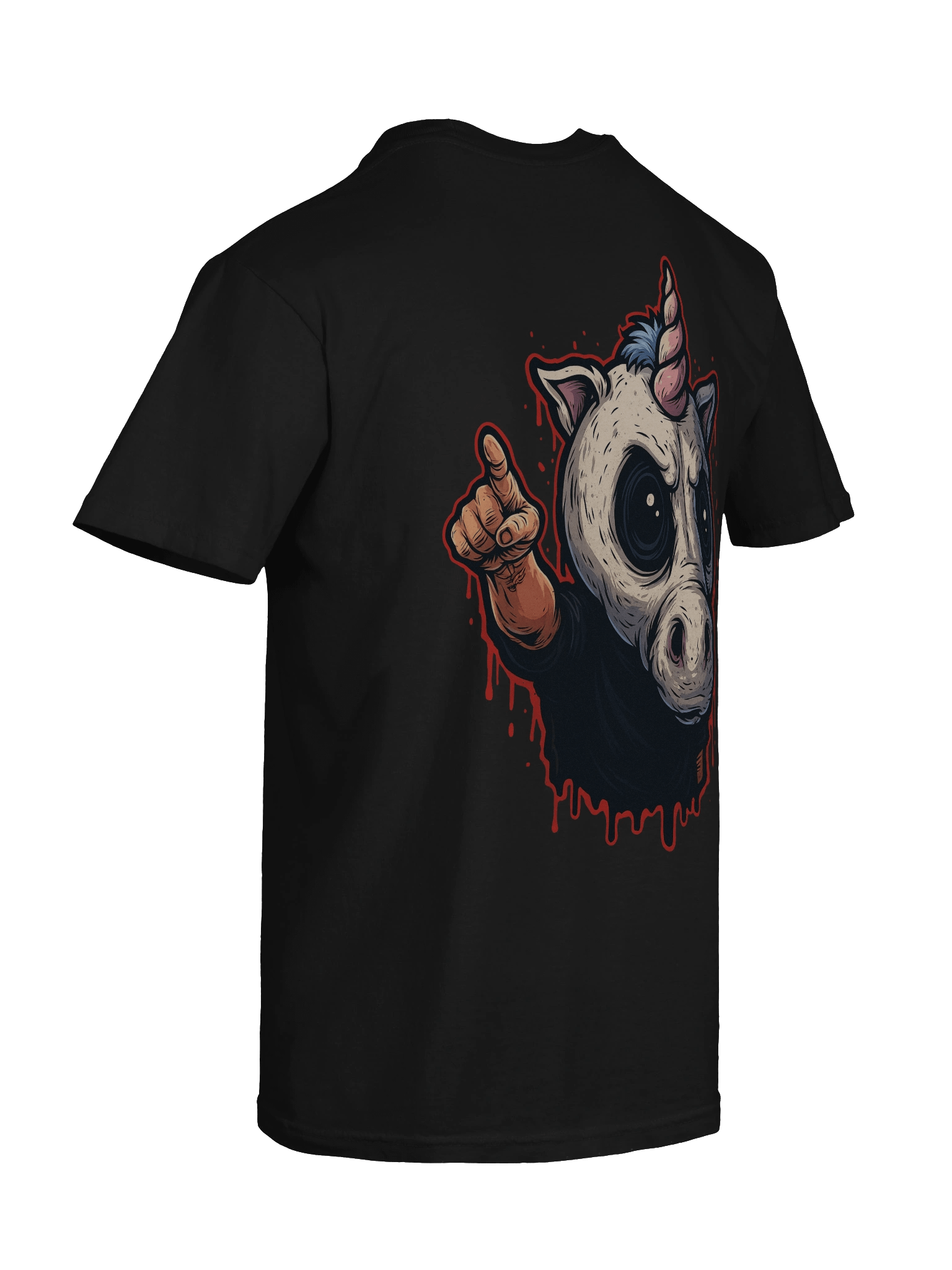 Expressive Unicorn Pointing T-Shirt product image (10)