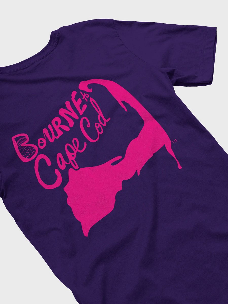 Women's | BOURNE to Cape Cod™ | Supersoft T-Shirt by Bella+Canvas | Vibrant Pink Logo on Bright Colors product image (11)