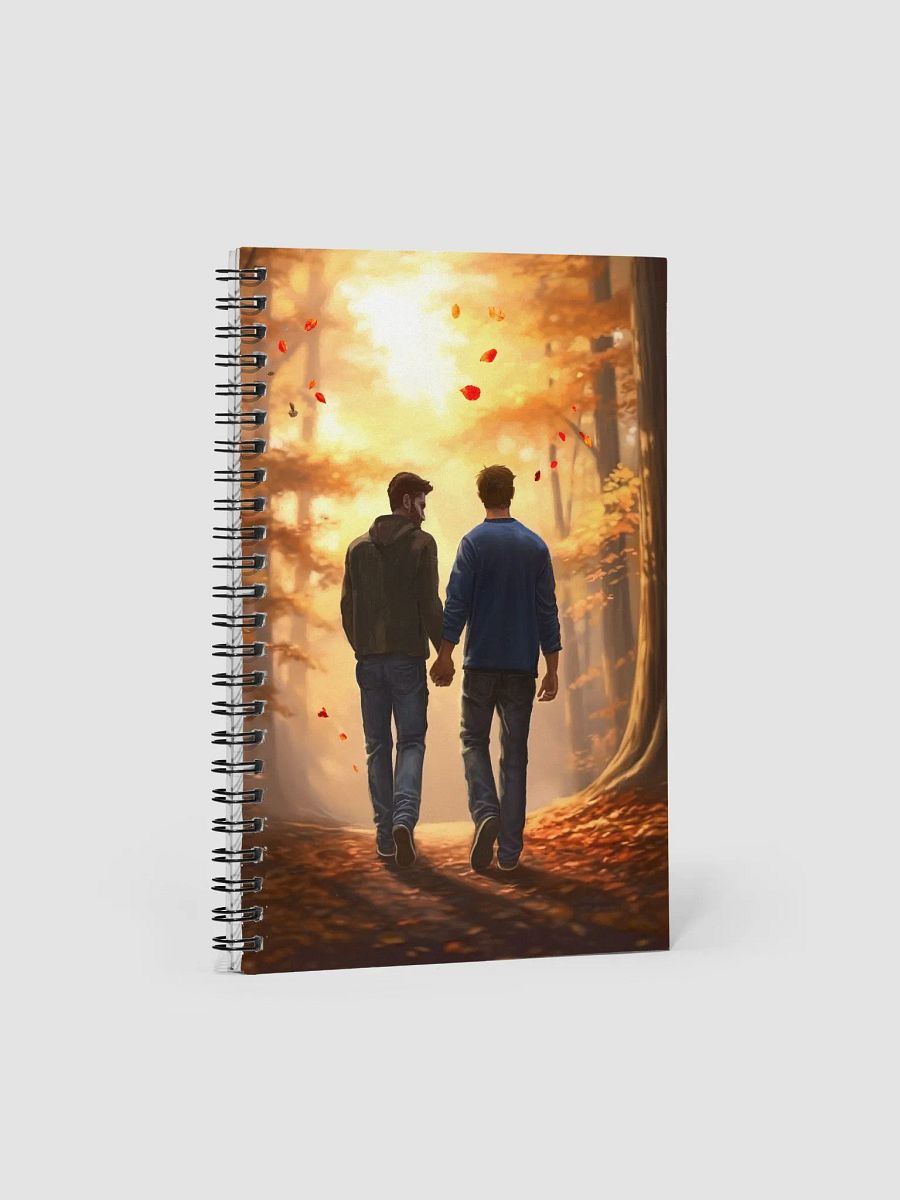 Fall Romance - Gay Couple Spiral Notebook product image (1)