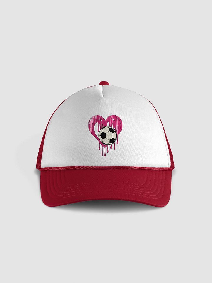 Heart Soccer Melting Ball Trucker Hat product image (5)