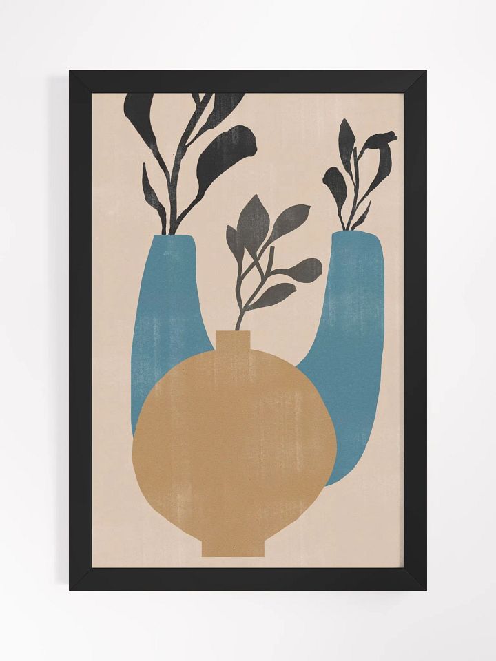 Abstract Vases and Foliage Matte Poster | Nature-Inspired Elegance for Modern Spaces product image (2)