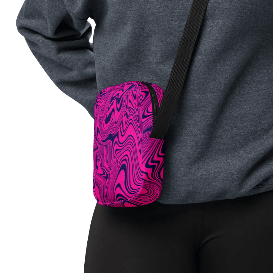 Utility Crossbody Bag - Abstract Magenta Pink Swirls product image (5)