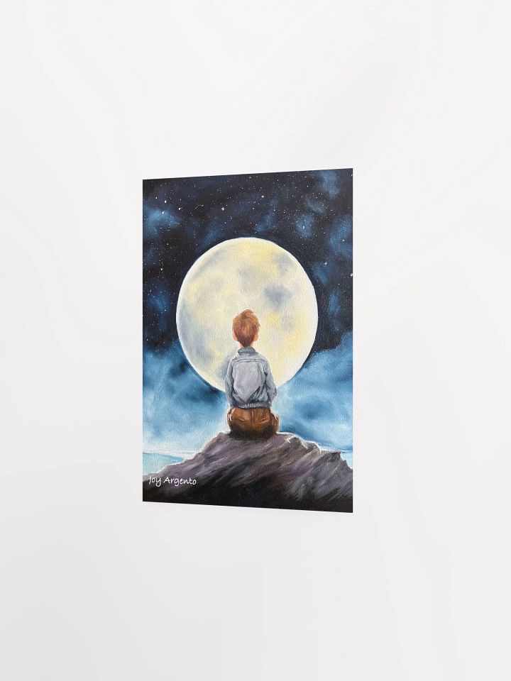 Boy and the Moon Print product image (2)