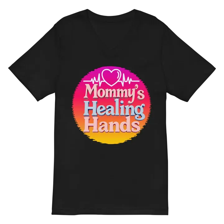 Mommy's Healing Hands Heartbeat v-neck tee product image (2)