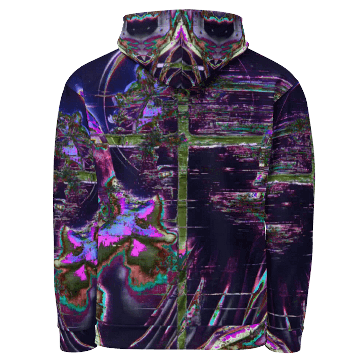 Glitch Cross Unisex AOP Hoodie product image (2)