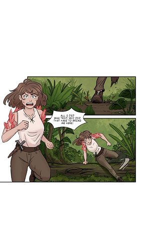 A scene from chapter 3 of my comic Crystalized. 😁 

#webcomic #webtoon #comic #comicpanels