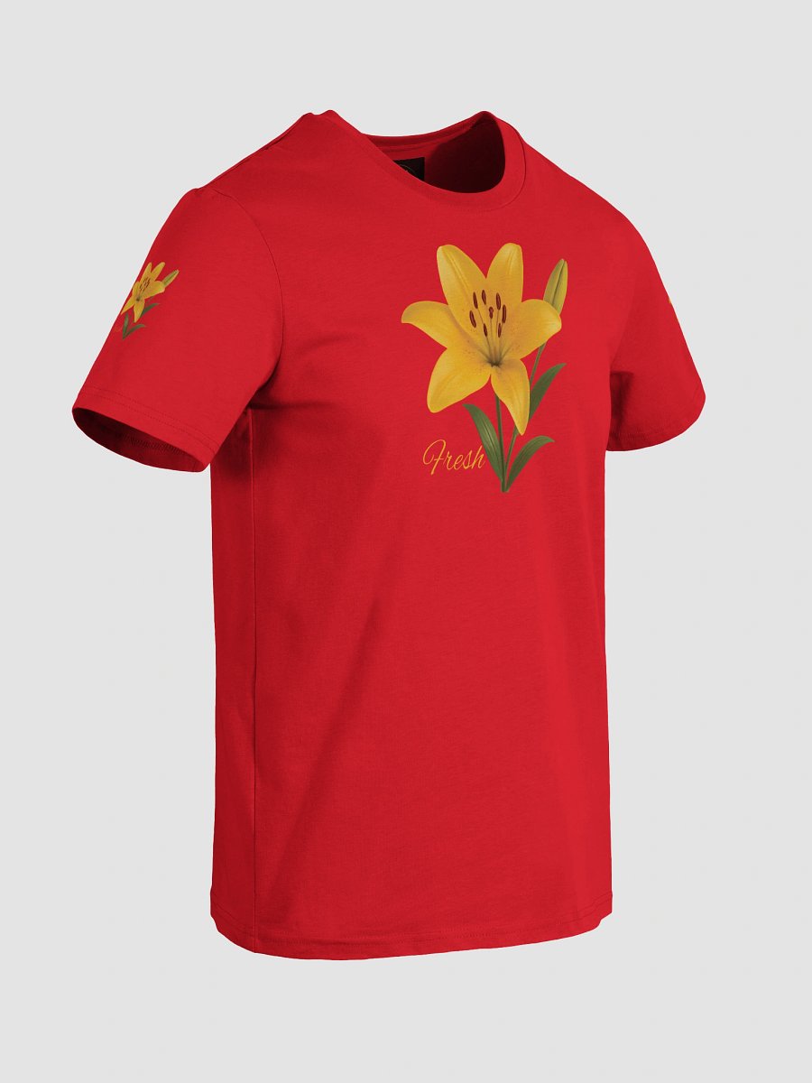 Fresh Yellow Lily Flower – Botanical Floral Graphic Tee product image (23)