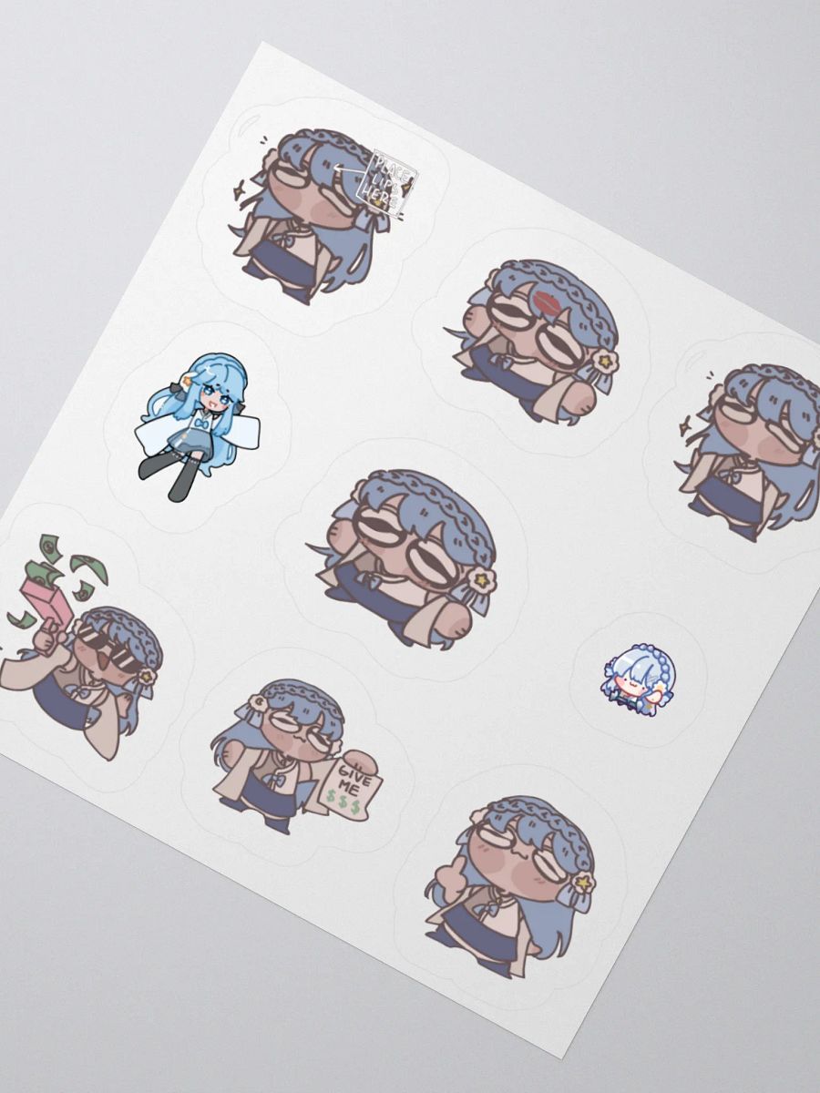 Chibi Blue Kiss Cut Stickers product image (5)