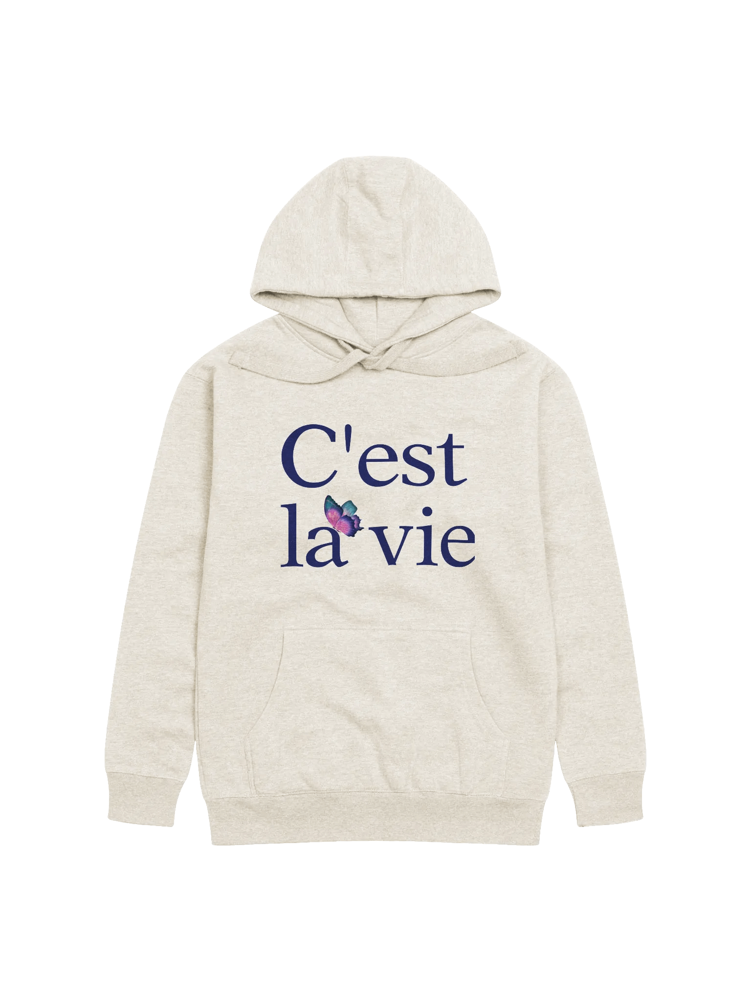 Vibrant Butterfly 'C'est la vie' Hoodie product image (2)