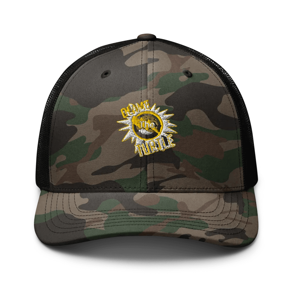 Blame The Turtle! Camo Trucker Hat product image (1)