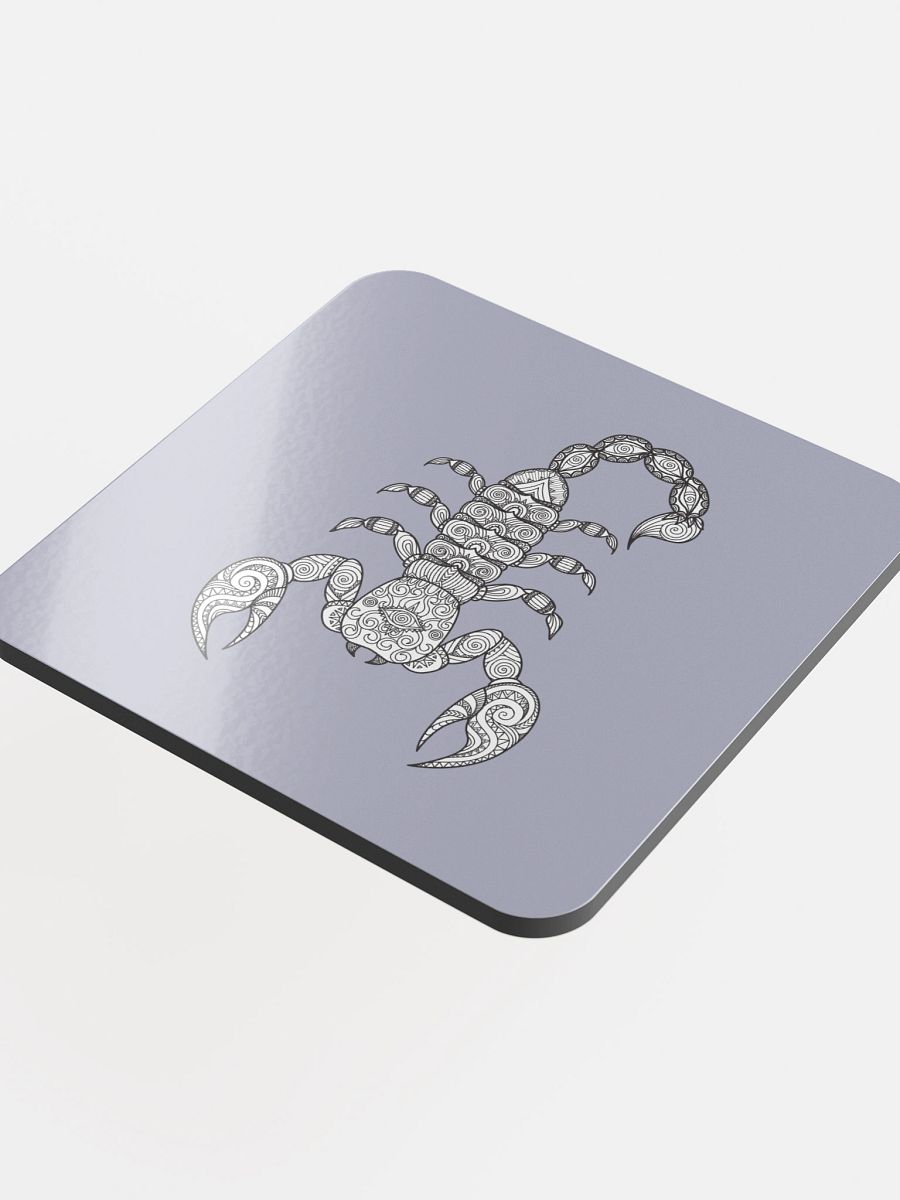 Lobster Drawing Gray Cork Coaster product image (4)