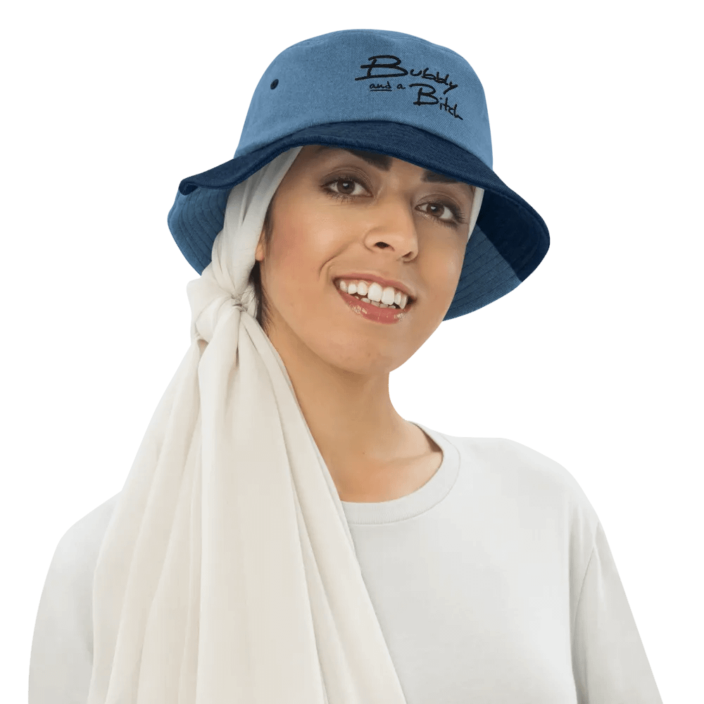 Bubbly and a B*tch (black) embroidered denim bucket hat product image (16)