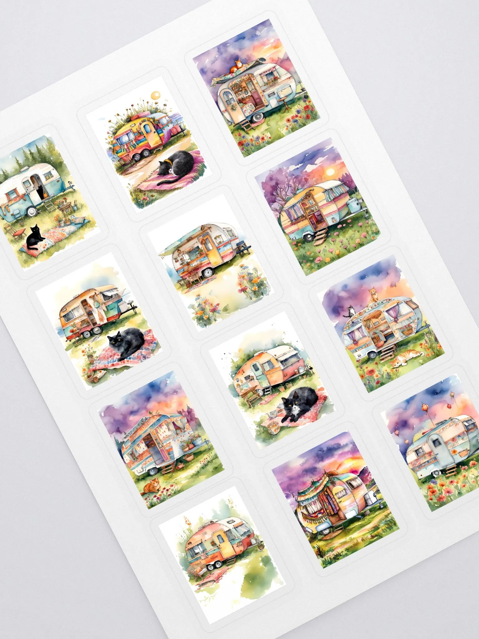 Cats and Caravans Feline Adventure Stickers product image (1)