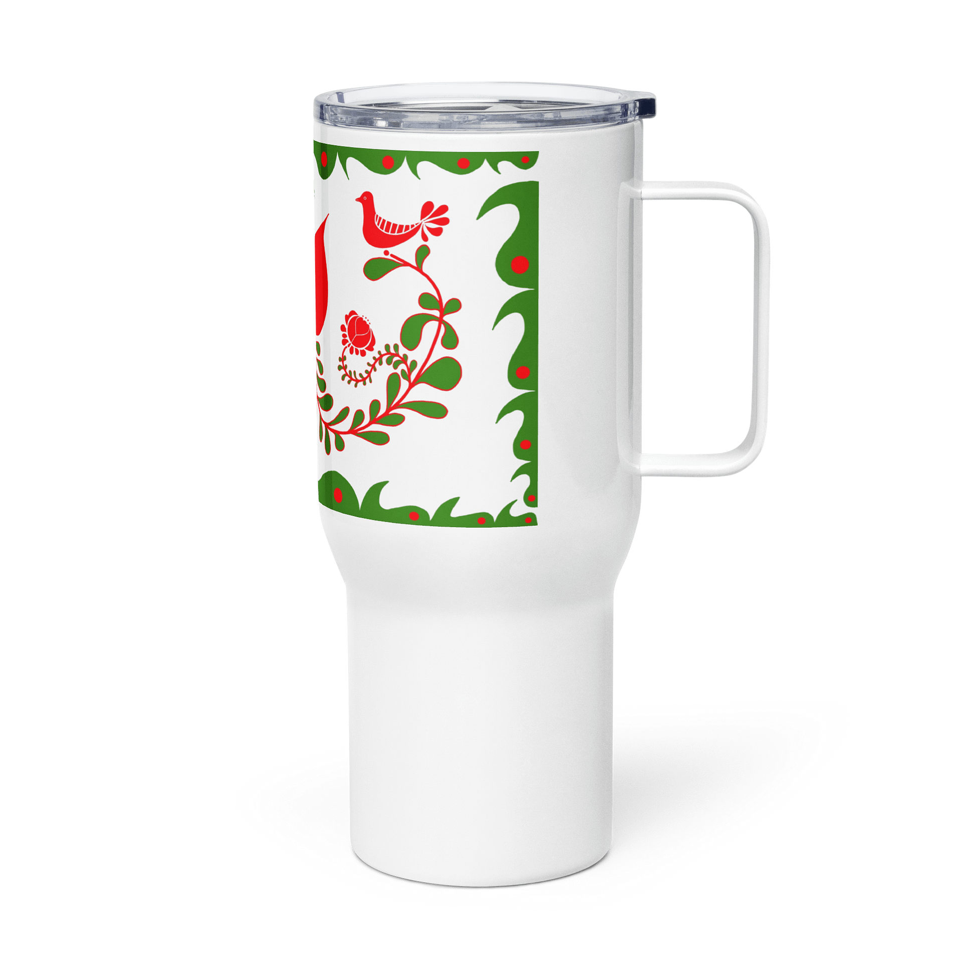 Hungarian Folk Art Floral Symphony Travel Mug product image (4)