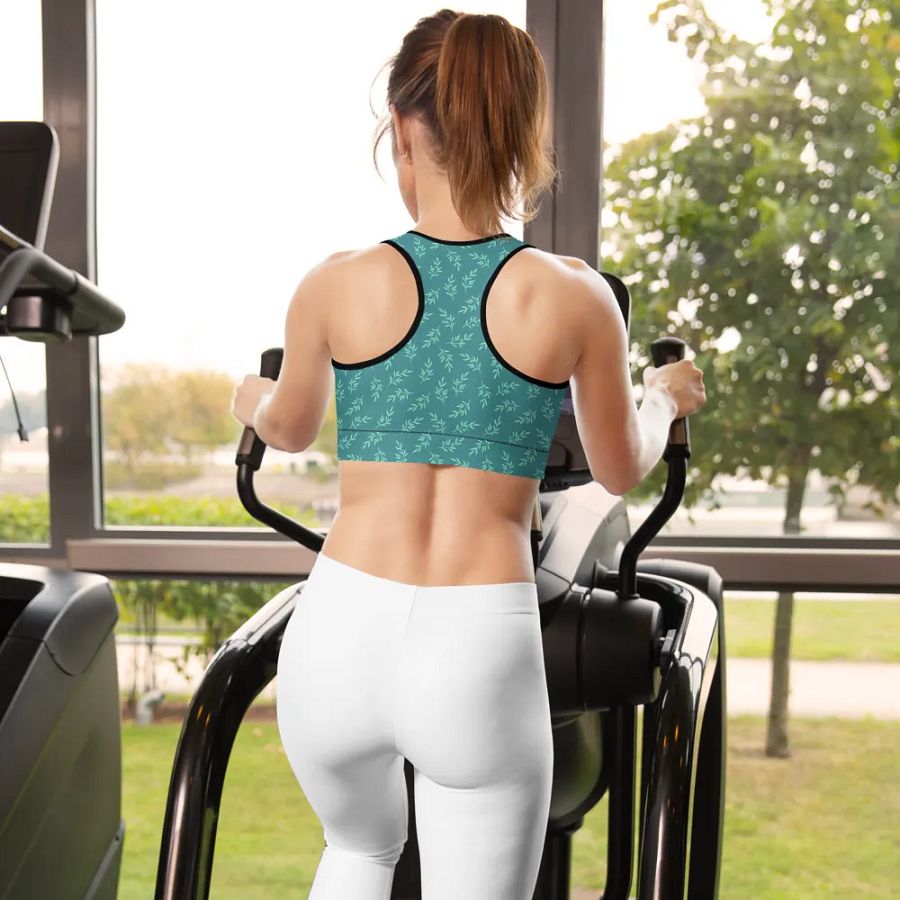 Turq All-Over Print Padded Sports Bra product image (6)