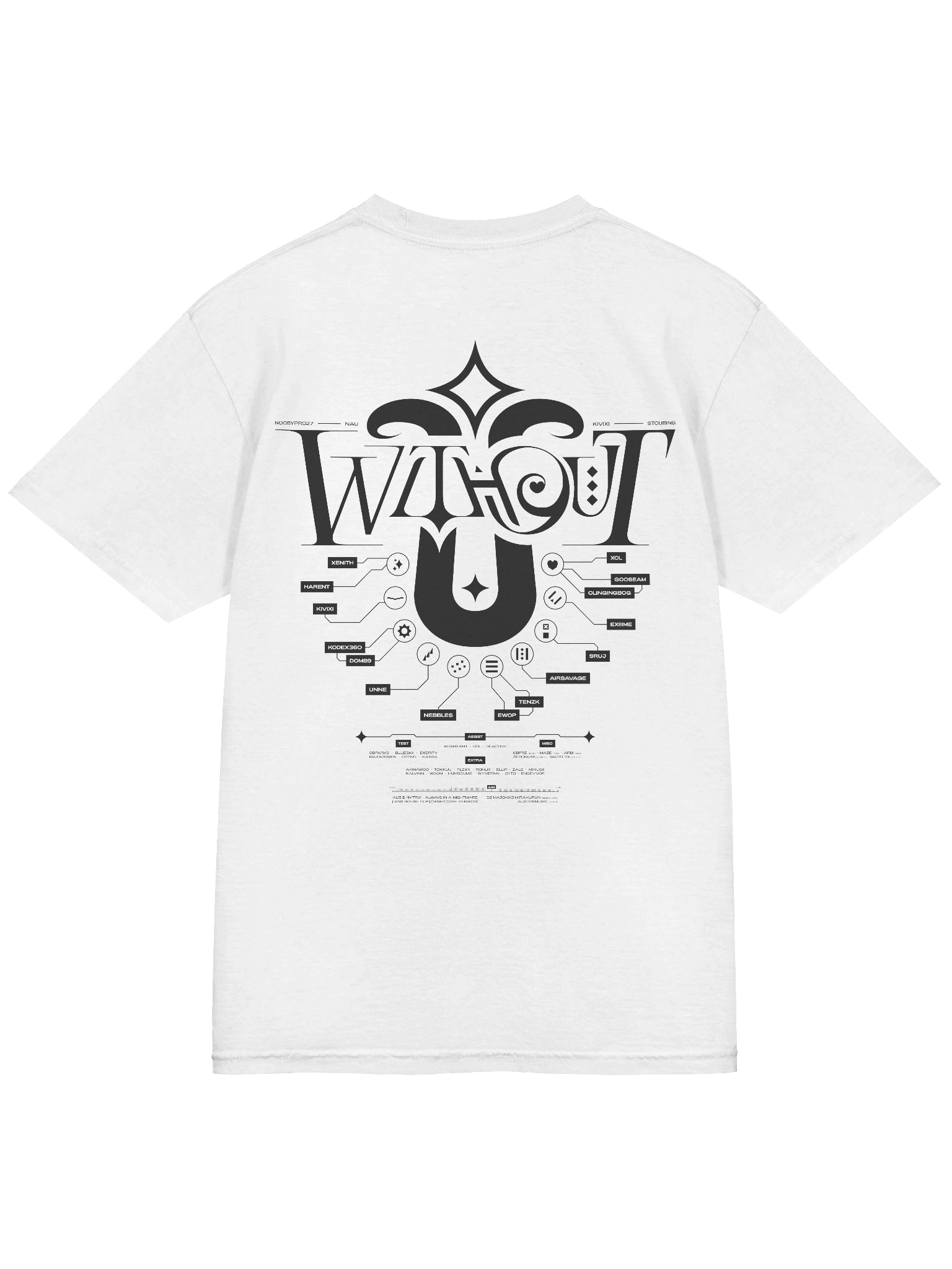 W/O U Black/White Shirt product image (4)