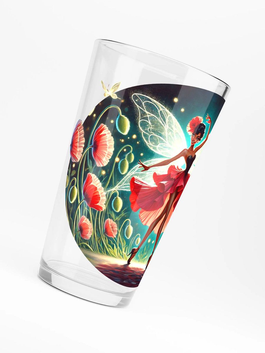 Beautiful Poppy Fairy16 oz Glass - Fairytale Glassware product image (6)