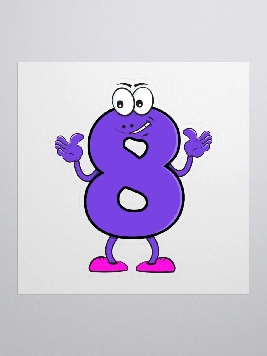NUMBER 8 THUMBS-UP STICKER product image (1)