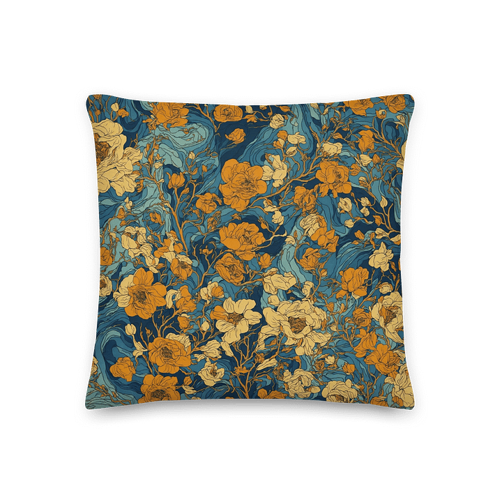 Vibrant Floral Swirl Premium Pillow product image (3)