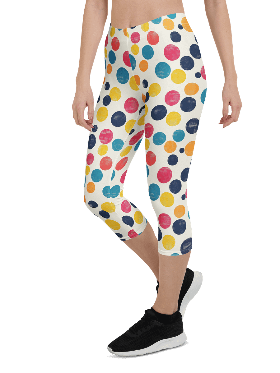 Polka Dot Illusion Vintage Retro Capri Leggings product image (6)