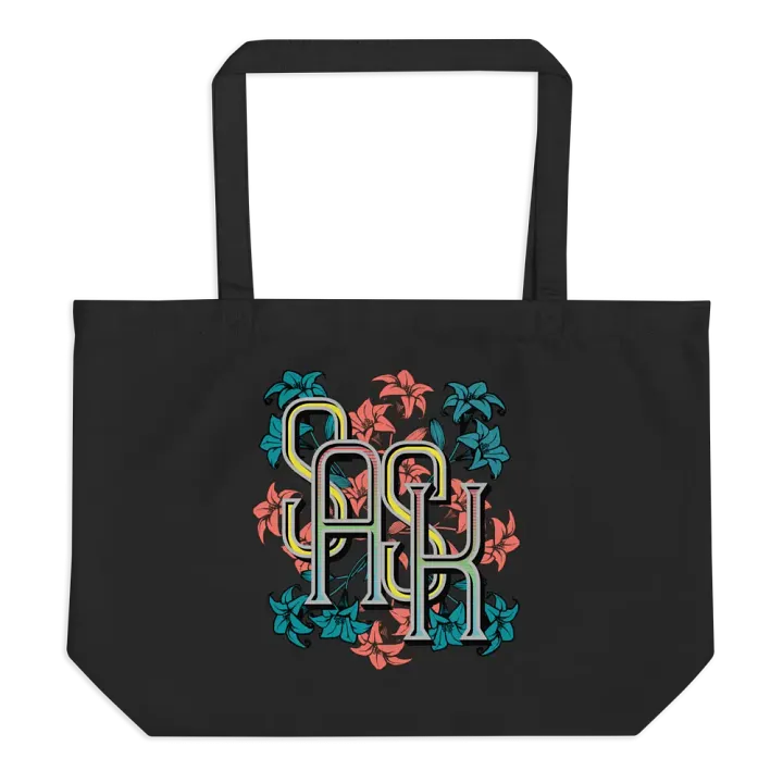 Sask Saskatoon Saskatchewan Flowers Vibrant Floral Eco Tote product image (1)