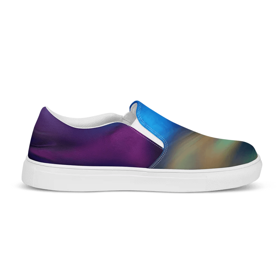 Vibrant Swirl Men's Canvas Slip-On Shoes product image (10)