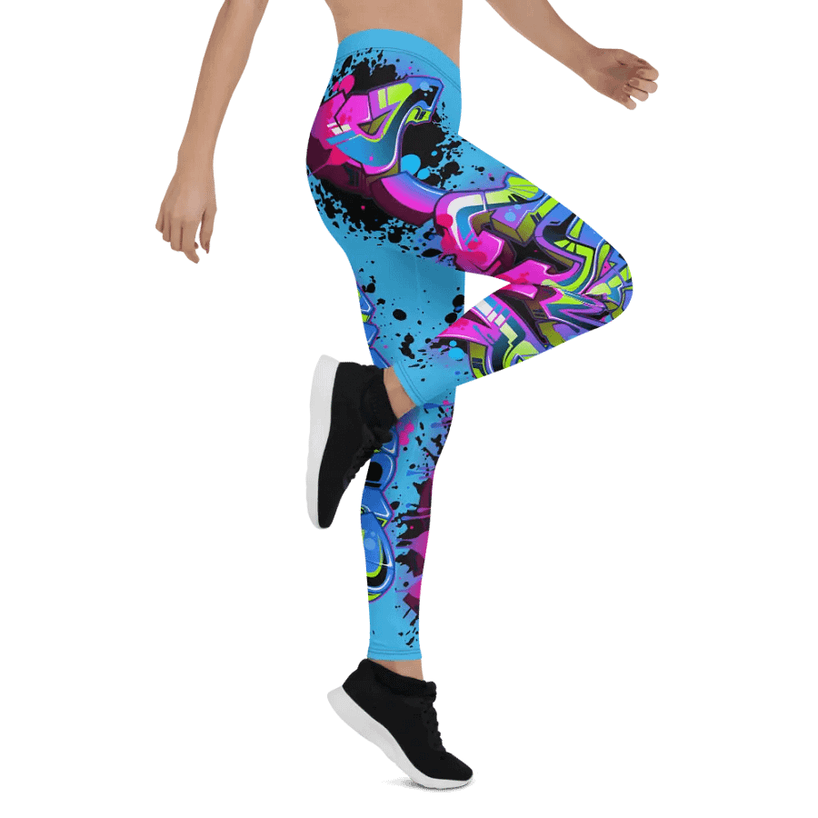 Graffiti Logo Legging Blue product image (6)