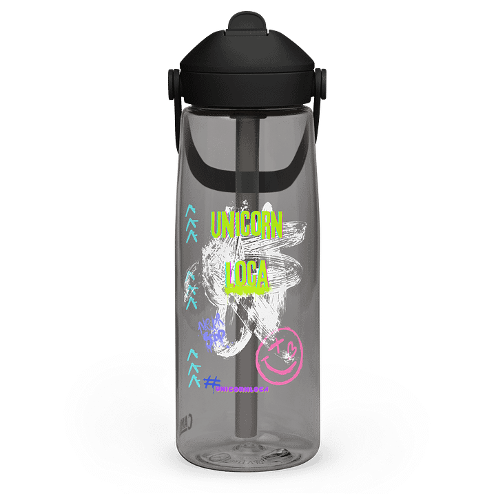 UNICORN LOCA Graffiti Flip Straw Water Bottle product image (1)