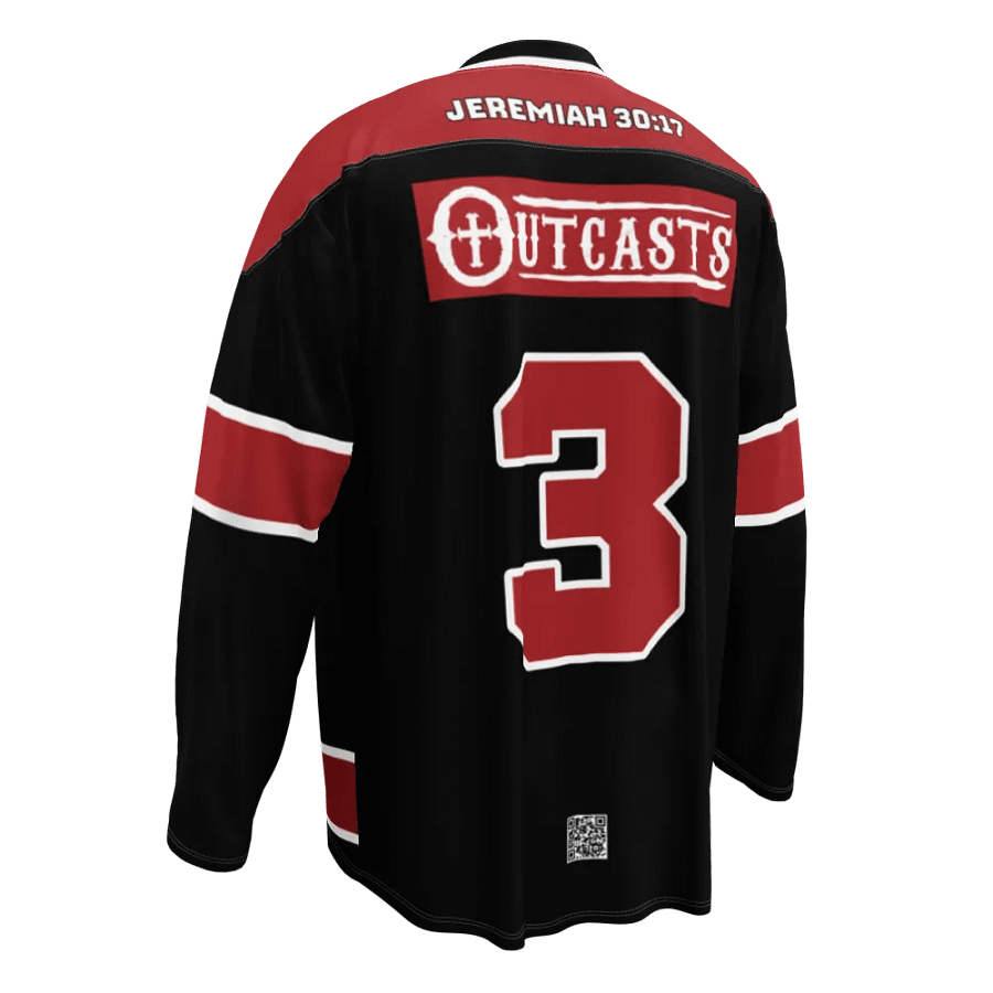 Outcasts Hockey Jersey Red/Black product image (6)