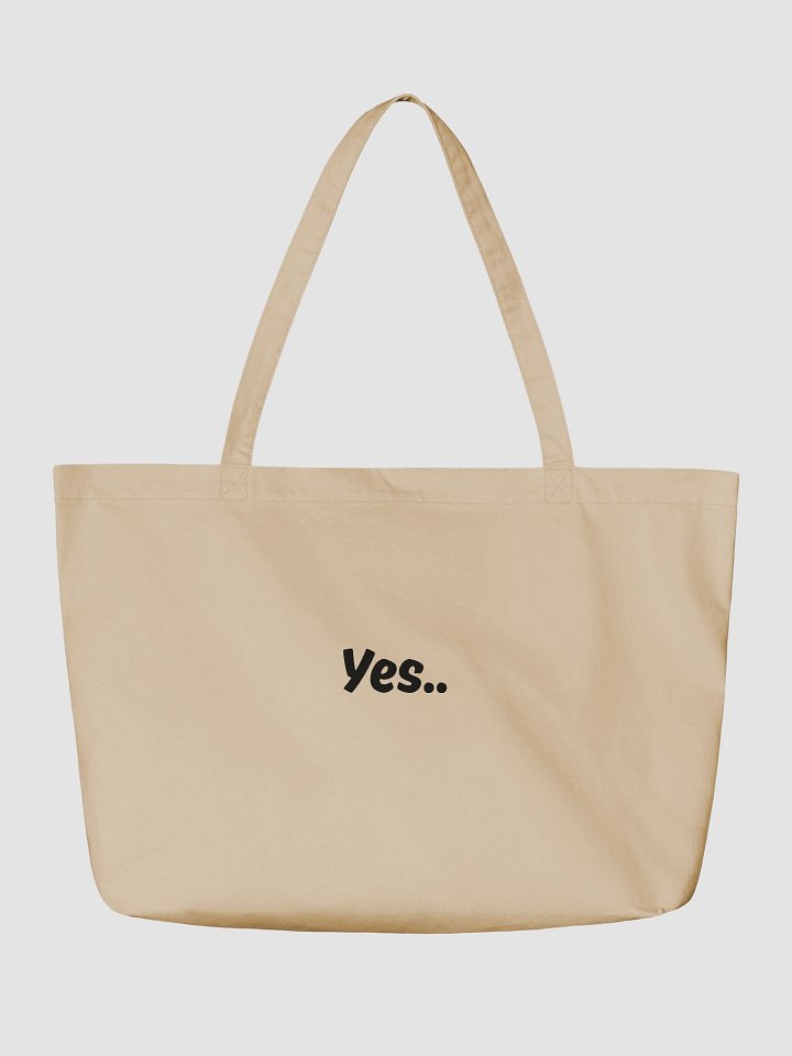 “Yes..” My Vibe Beige Tote Bag product image (2)
