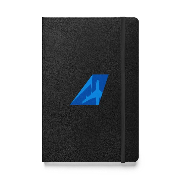Hardcover Bound Notebook - Two-Tone Blue Tailfin Design product image (1)