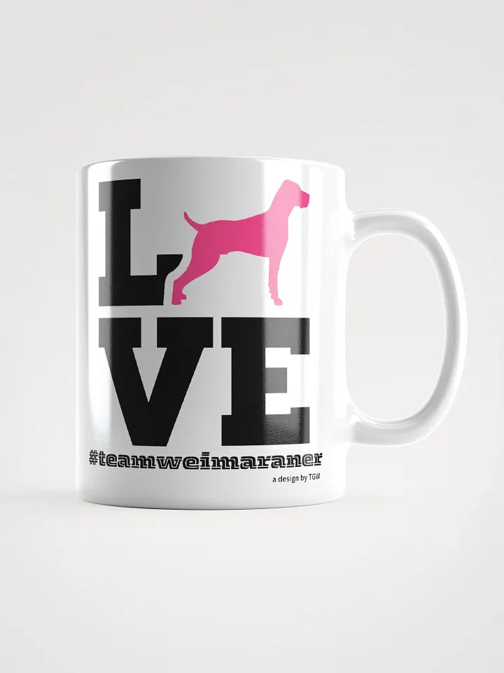 L.O.V.E. Weims (Pink) - White Glossy Mug product image (2)