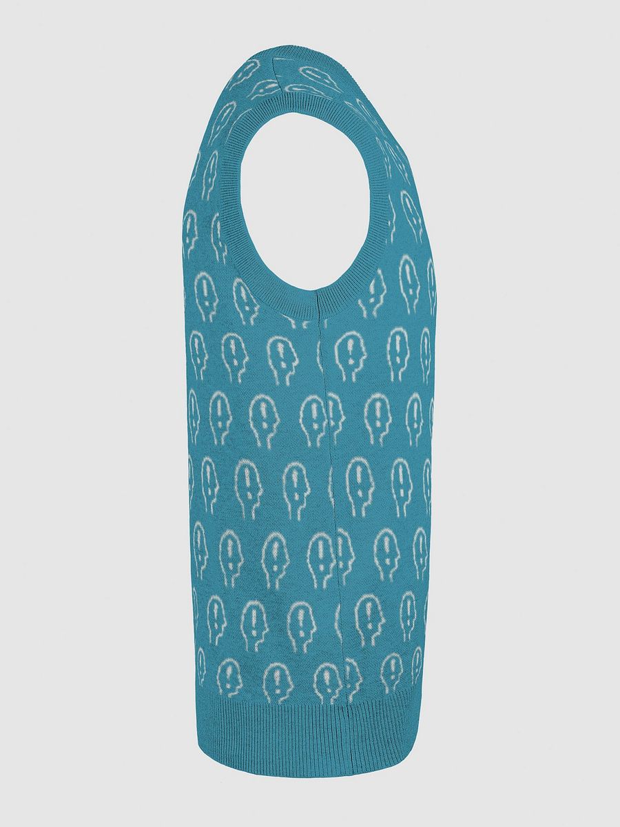 EXCLAIMING MENTALLY (duotone teal) knitwear vest product image (22)