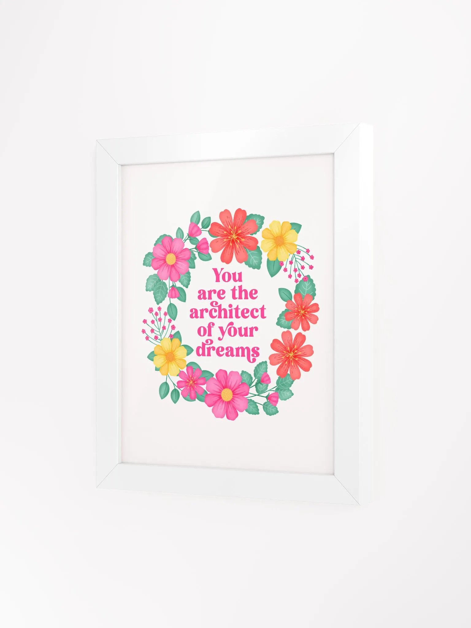 You are the architect of your dreams - Motivational Wall Art White product image (3)