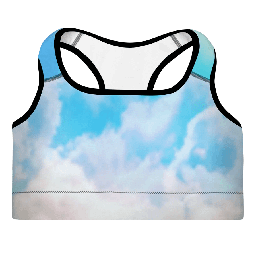 Blur cloud rainbow Design Padded Sports Bra - v6 product image (3)