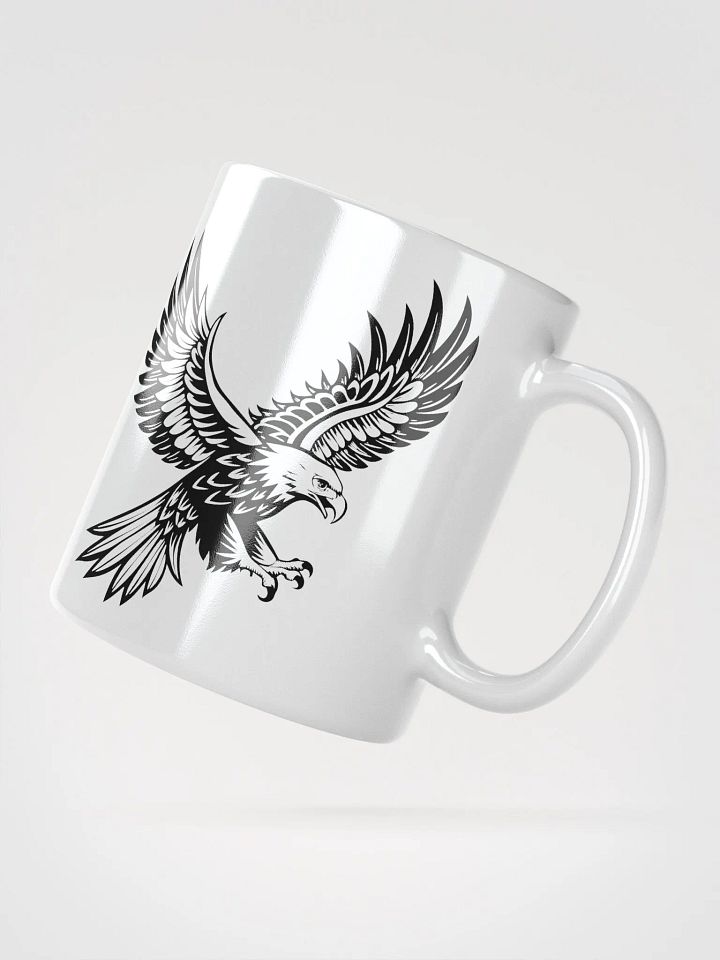 Black and White Eagle Mug - Bold and Fierce Design product image (5)