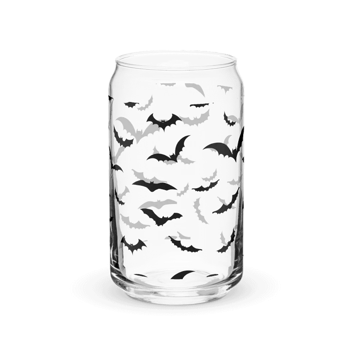 Halloween Bat Print Glass Cup product image (2)
