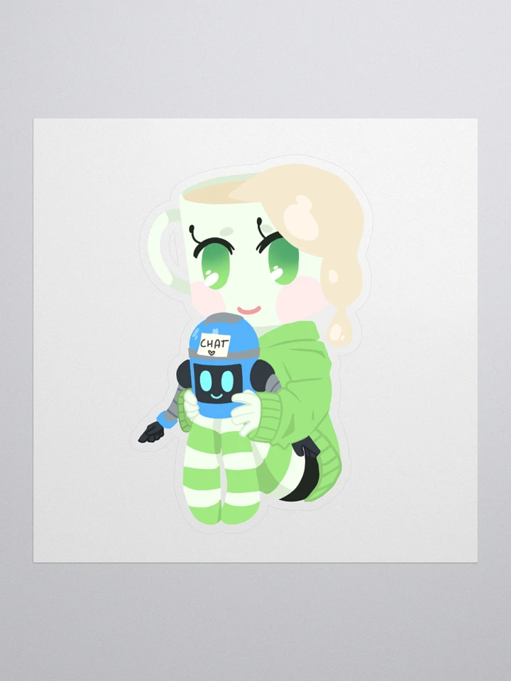 Meg and Chat Snuggle Sticker product image (1)