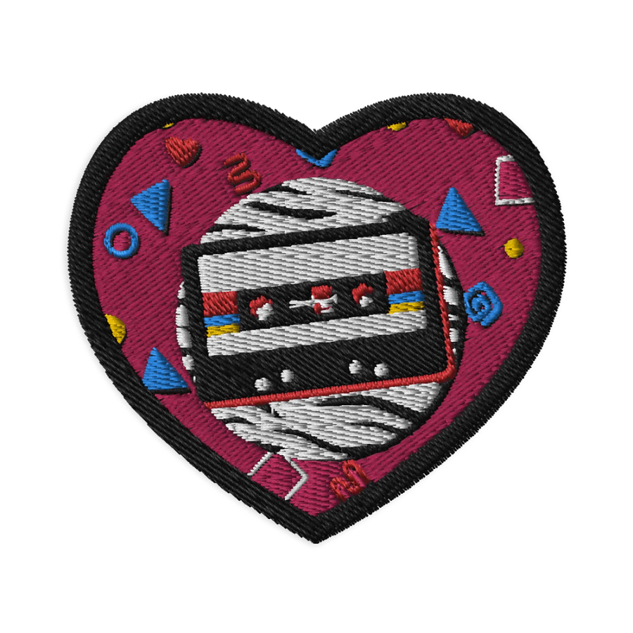 Cassette Tape Heart Shaped Patch product image (1)