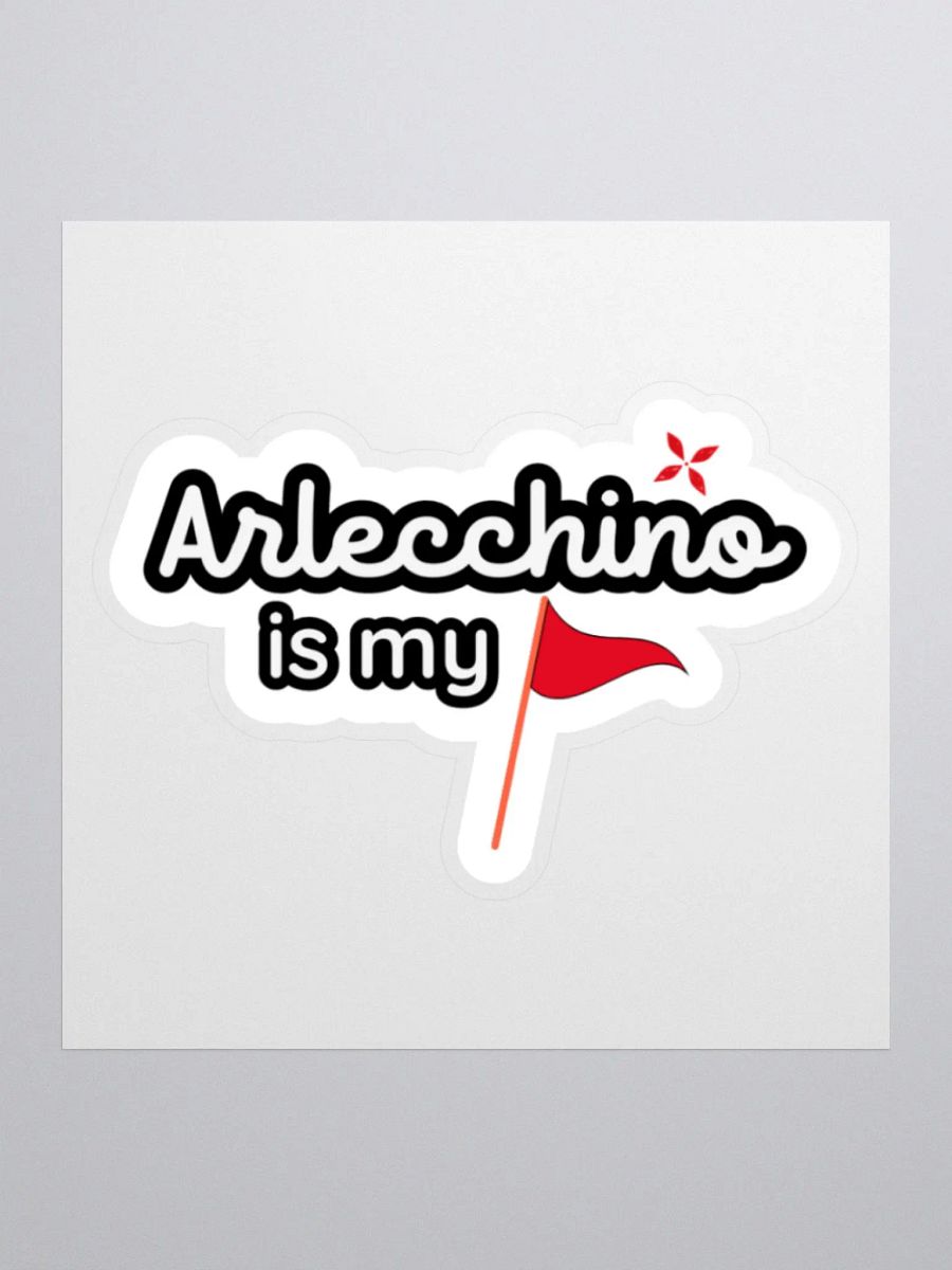 Arlecchino's Red Flag Kiss Cut Stickers product image (1)