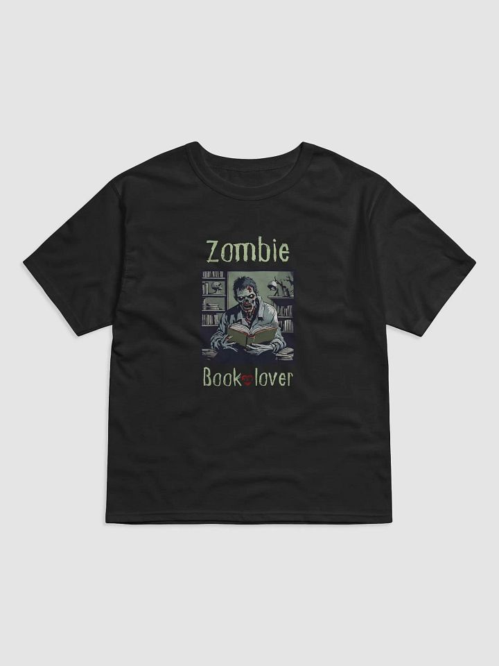 Zombie Book Lover Black Relaxed T-shirt product image (1)